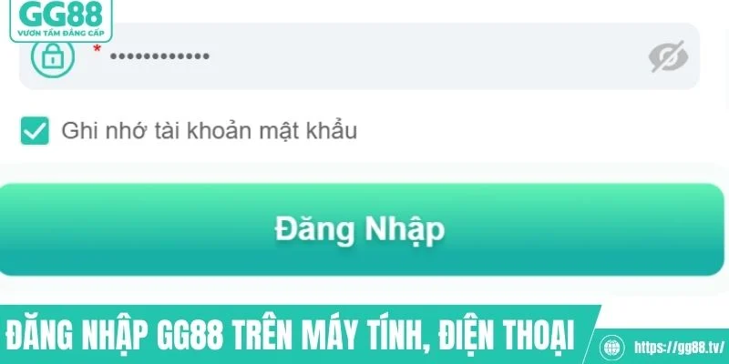 Đăng nhập GG88 trên máy tính và điện thoại cực dễ dàng
